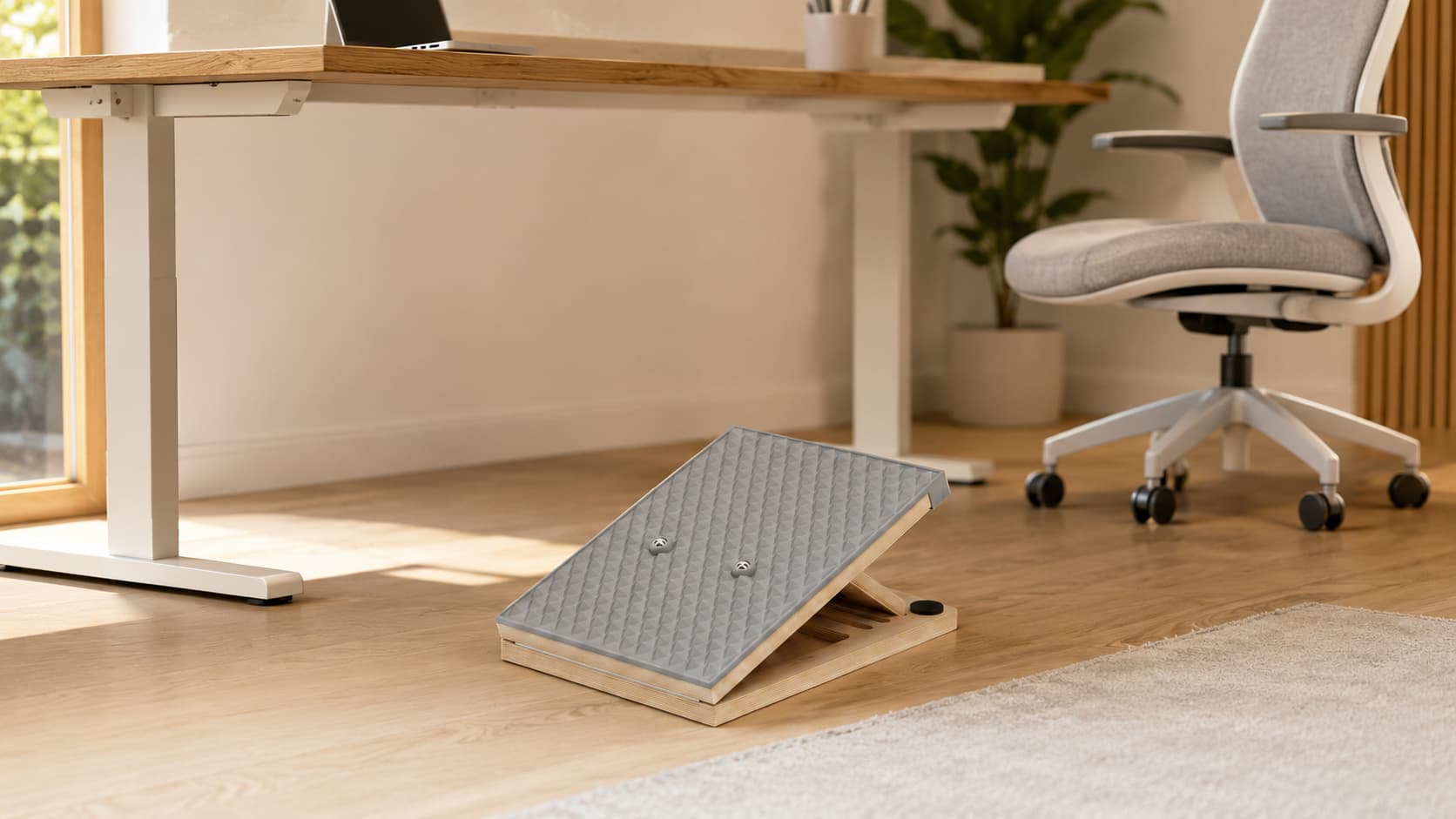 Frylr solid wood calf stretcher for office workers with tight calves and foot pain