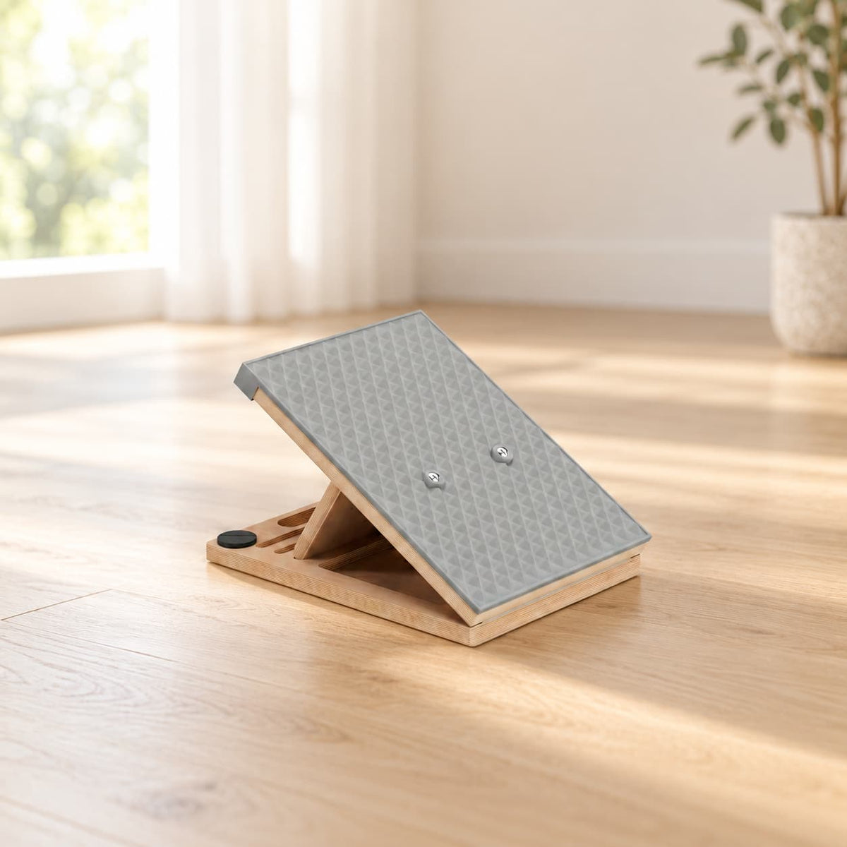 Liquid silicone slant board for plantar fasciitis calf stretching at home