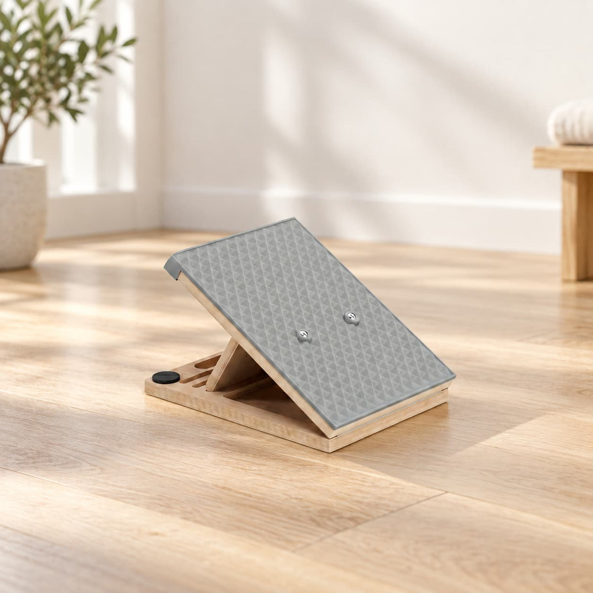 Liquid silicone slant board for calf stretching and ankle mobility at home
