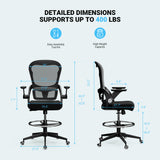 218 drafting chair dimension