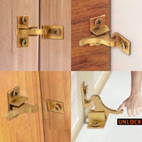 Frylr 10 Pcs Brass Heavy Duty Elbow Latch Window & Cabinet Door Latch with 40 Screws