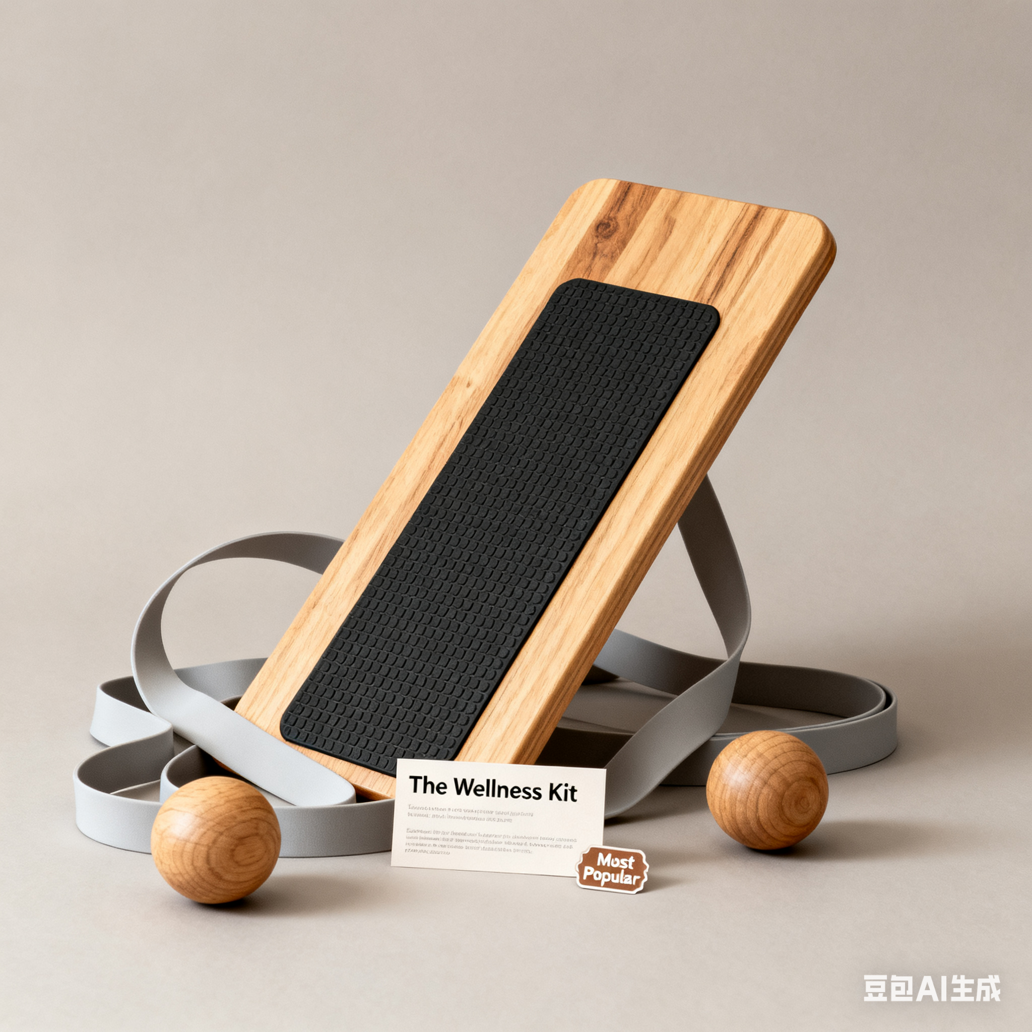 TEMI Slant Board for Calf-Stretching - Wooden Incline Wedge Stretcher for Squats. Foot & Ankle Mobility. Portable Fitness Equipment. Balance Block for Heel Stretch