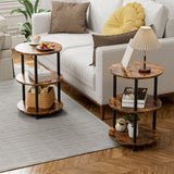 brown wood side table