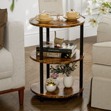 end table with 3 tier storage