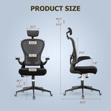 ergonomic office chair dimension