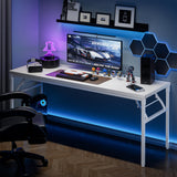 long desk for gaming setting