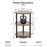 round end table dimension 13.4 inch width