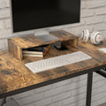 Computer Desk with Removable Monitor Stand Riser Folding Table Home Office Writing Study Desk 39” Width 19” Depth with Industrial Style